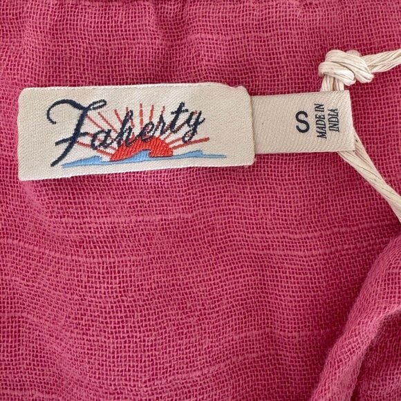 Faherty Celina Organic Cotton Top French Rose Size S NWT - Picture 7 of 12